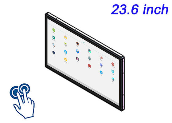 23.6 ιντσών ενσωματωμένη οθόνη αφής Android για ιατρική διάγνωση, μηχανές CNC, παρακολούθηση πετρελαίου και αερίου και προηγμένες εφαρμογές HMI