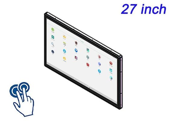 27 ιντσών ενσωματωμένη οθόνη αφής Android για οθόνες εμπορικών εκθέσεων, έξυπνες εφαρμογές λιανικής πώλησης, κονσόλες πολυμέσων και συστήματα ελέγχου
