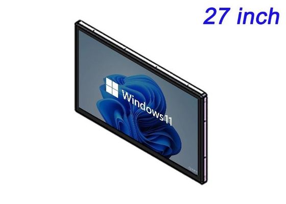 27 ιντσών ενσωματωμένη οθόνη Windows για ψηφιακή διαφήμιση, προβολές εμπορικών εκθέσεων, πίνακες ελέγχου εφοδιαστικών υπηρεσιών και αίθουσες διοίκησης