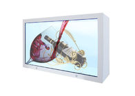 55» διαφανής επίδειξη προθηκών LCD οργάνων ελέγχου διαφήμισης LCD