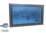 Διαφανές LCD περίπτερο διαφήμισης τοτέμ 75 ίντσας για την αίθουσα έκθεσης