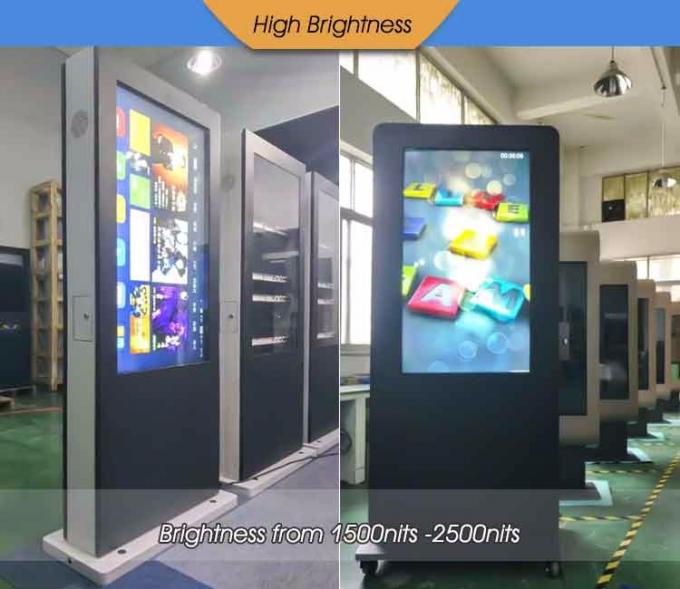 Η πιό πρόσφατη τεχνολογία αρρενωπό LCD Media Player αφής 2000 ψείρες ελέγχει το ψηφιακό σύστημα σηματοδότησης αερολιμένων 49 ίντσας υπαίθριο